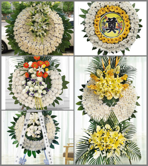 四川成都彭州市天彭镇光明社区花圈速递